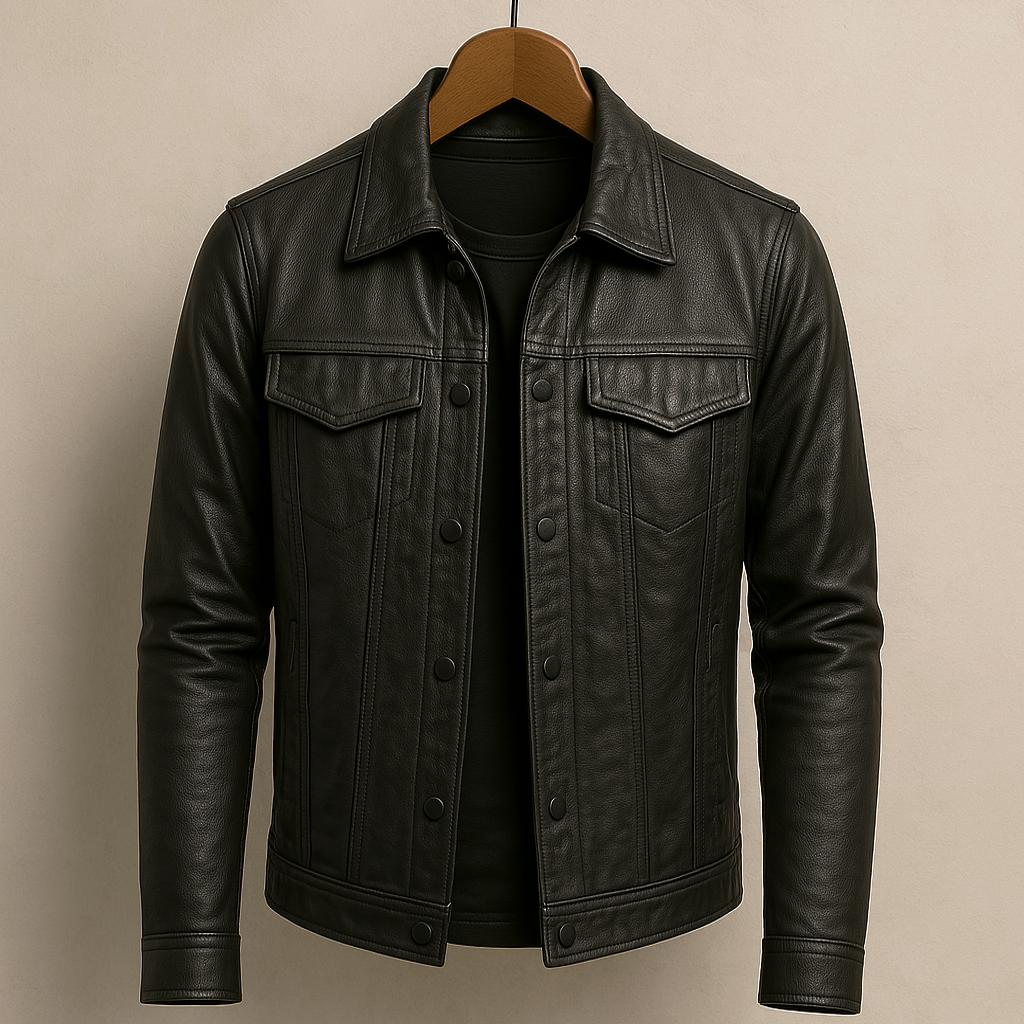 Classic Men’s Faux Leather Jacket