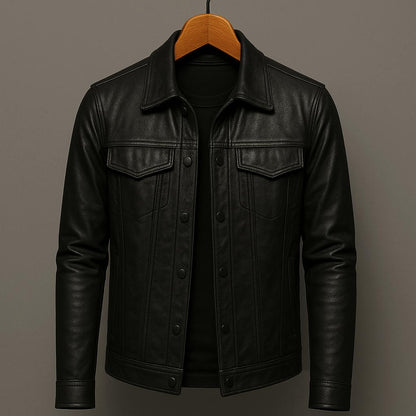 Classic Men’s Faux Leather Jacket