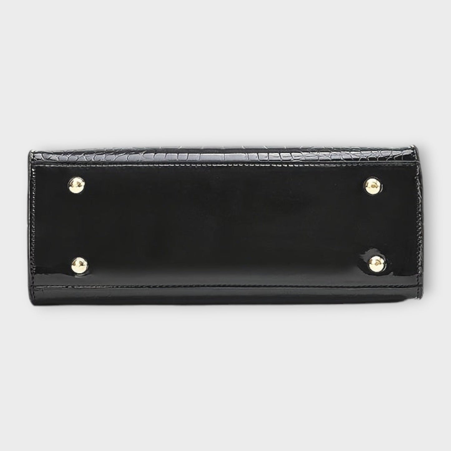 Aurellia. - Shiny Crocodile Leather Pattern Handbag